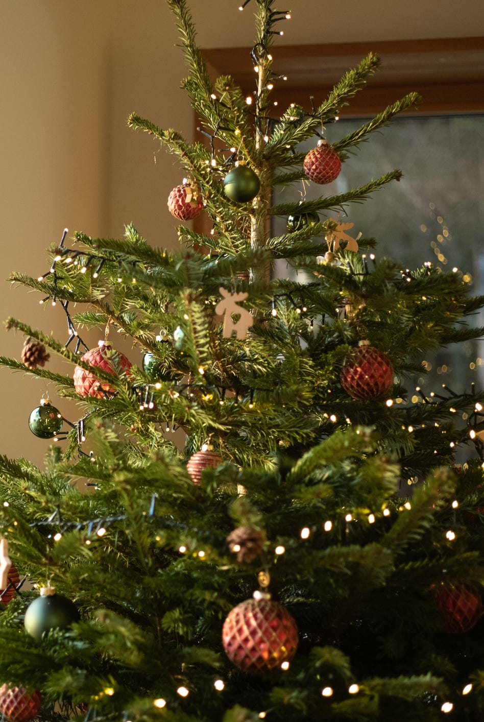 beautiful christmas tree in living room