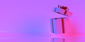beautiful opening wrapped gift box
