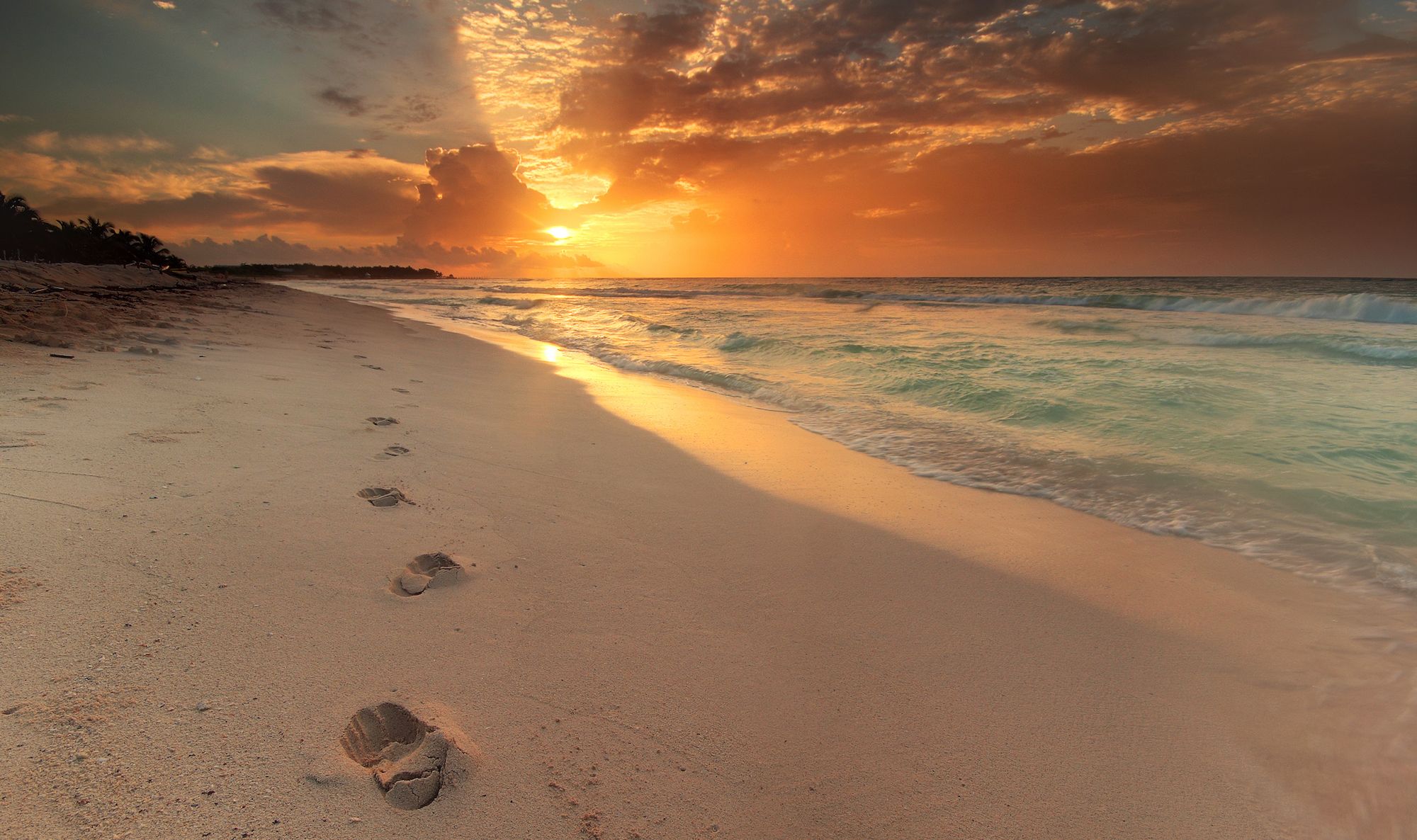 most beautiful beach sunrise