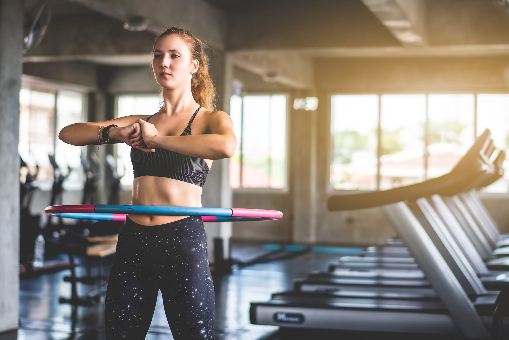 Core Balance HULA HOOP - SMOOTH WEIGHTED - Fitness/yoga - teal