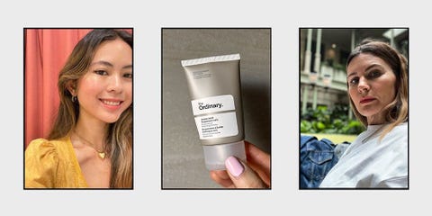 skincare product showcased between two portraits