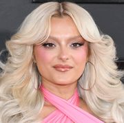 bebe rexha sideboob abs cut out gown grammys red carpet barbiecore instagram photos