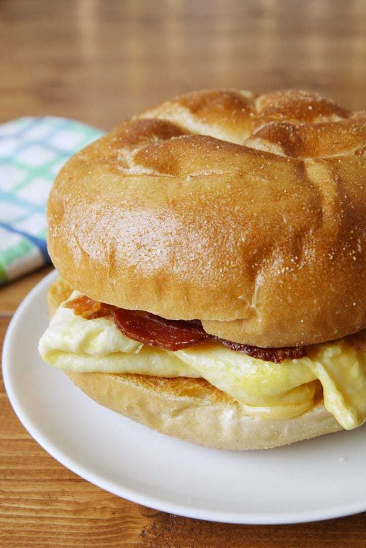 nyc style bacon, egg cheese