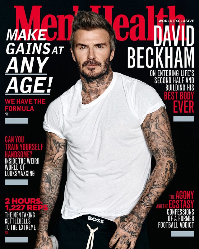 david beckham men's health magazine cover