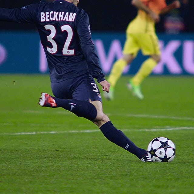 beckham kicking soccer ball beckham kicking soccer ball