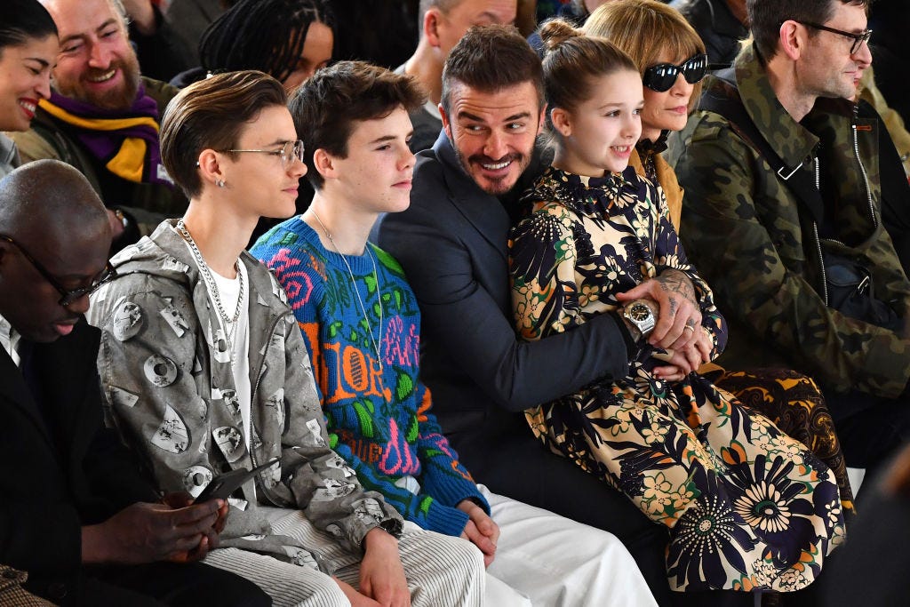 The Beckham Family Shuts Down The Louis Vuitton Front Row