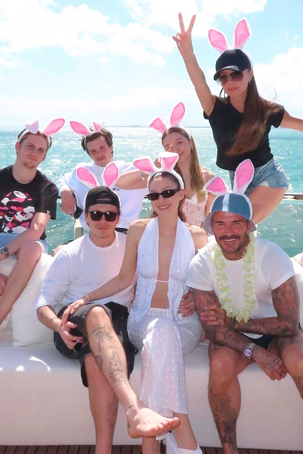 los beckham de vacaciones con su familia