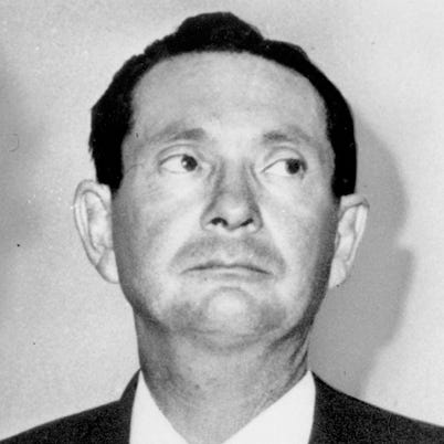 Byron de la Beckwith, handcuffed, is seen on opening day of his trial in the segregation stronghold of Jackson, Miss. on Jan. 27, 1963.  Beckwith is charged with murdering Medgar Evers, a black civil rights leader who was shot in the back by a sniper on June 12.  Beckwith has pleaded innocent.  Extraordinary safety measures were planned in the courtroom. (AP Photo)