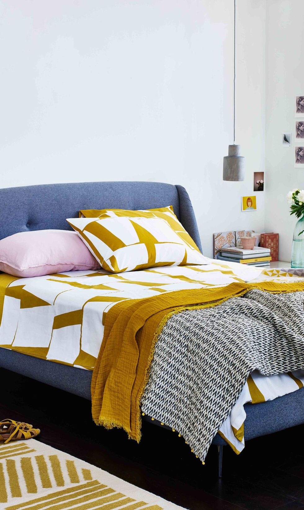 bedroom ideas ochre colour style inspiration