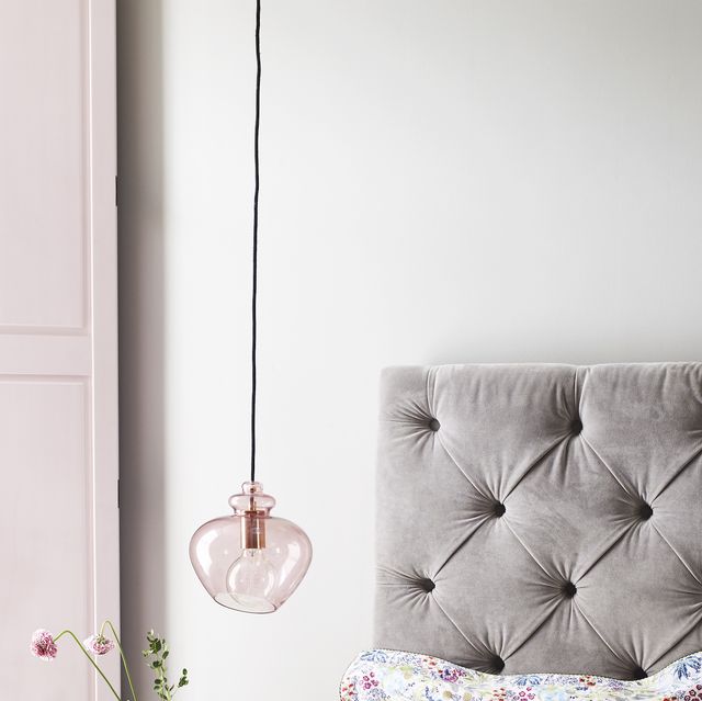 Elegant White Master Bedroom & Blush Decorative Pillows - The Pink