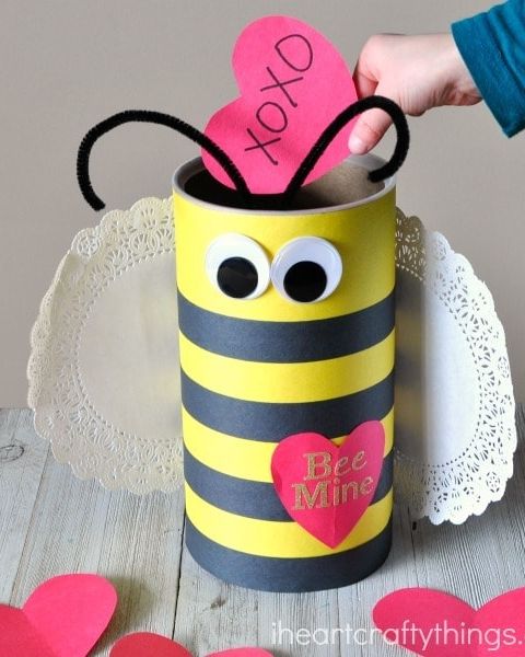 bee DIY valentine box