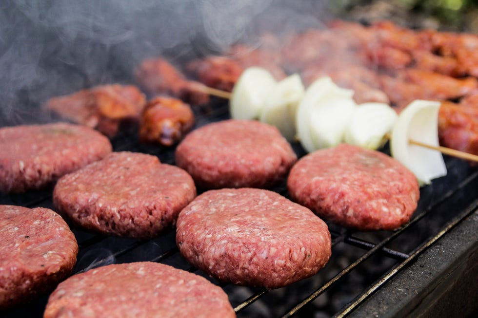 beef burgers close up