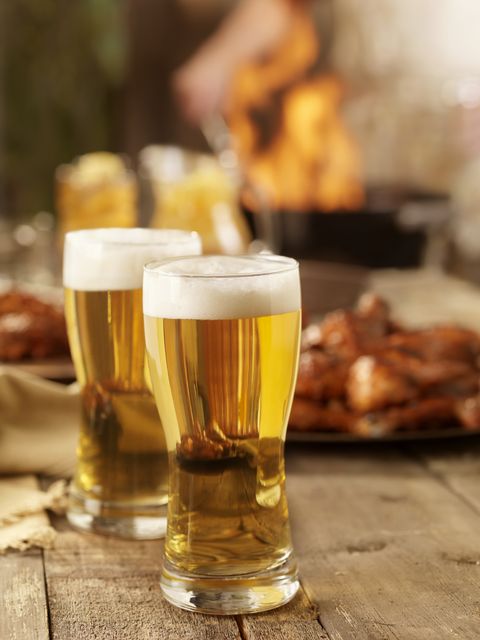 beer and bbq chicken
