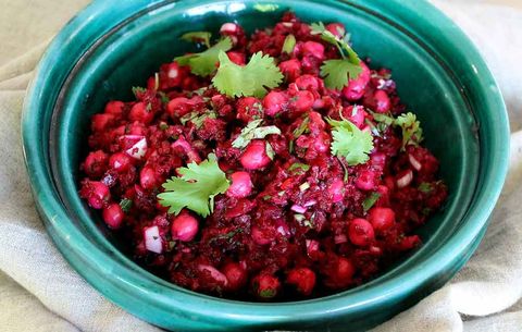 Beet Rice and Chickpea Lunchbox Salad