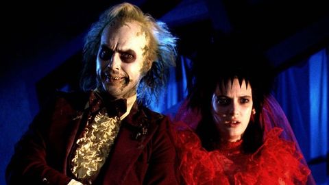 beetlejuice tries to coerce lydia into marriage in a scene from beetlejuice a good housekeeping pick for best scary movies for kids