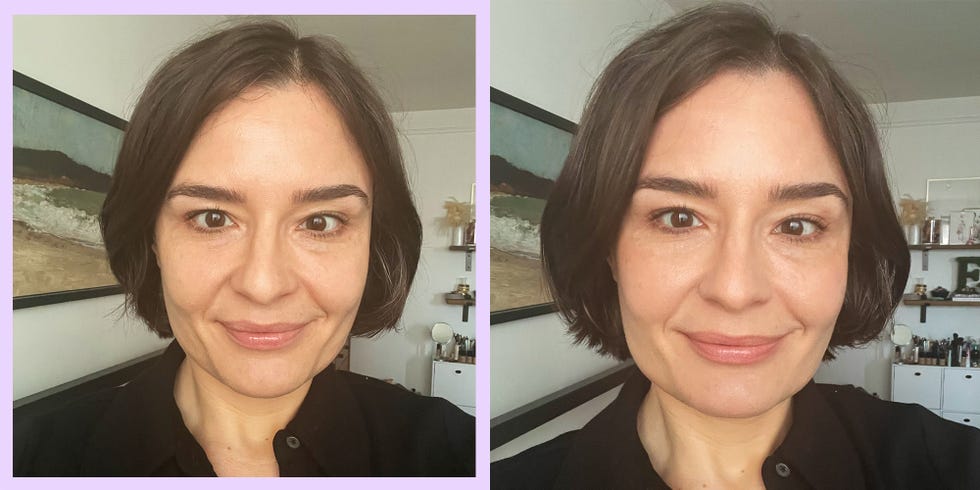 Armani Luminous Silk Foundation before and after use