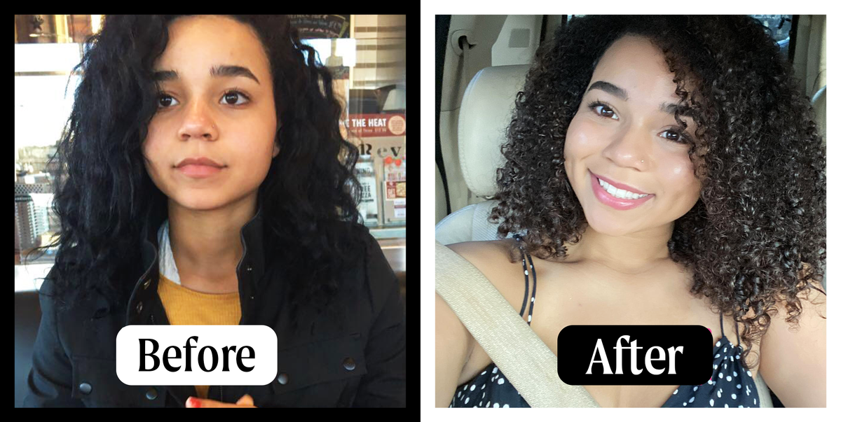 curly girl method before after results