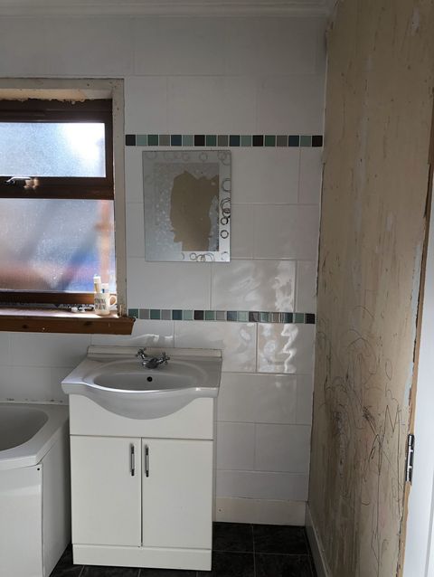 scandinavian bathroom transformation   before  after