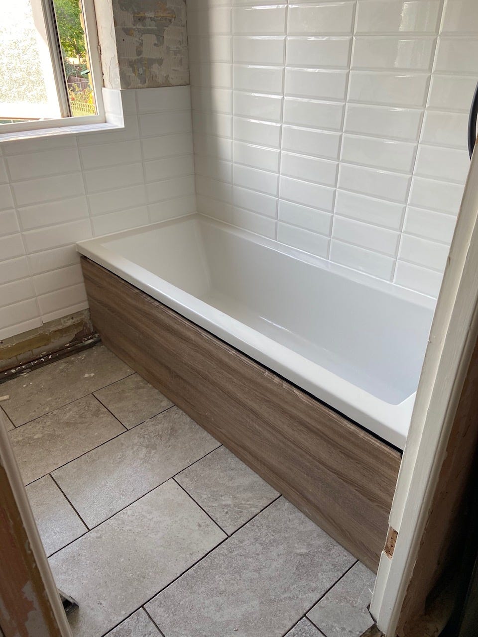 couple transform drab bathroom into stylish space