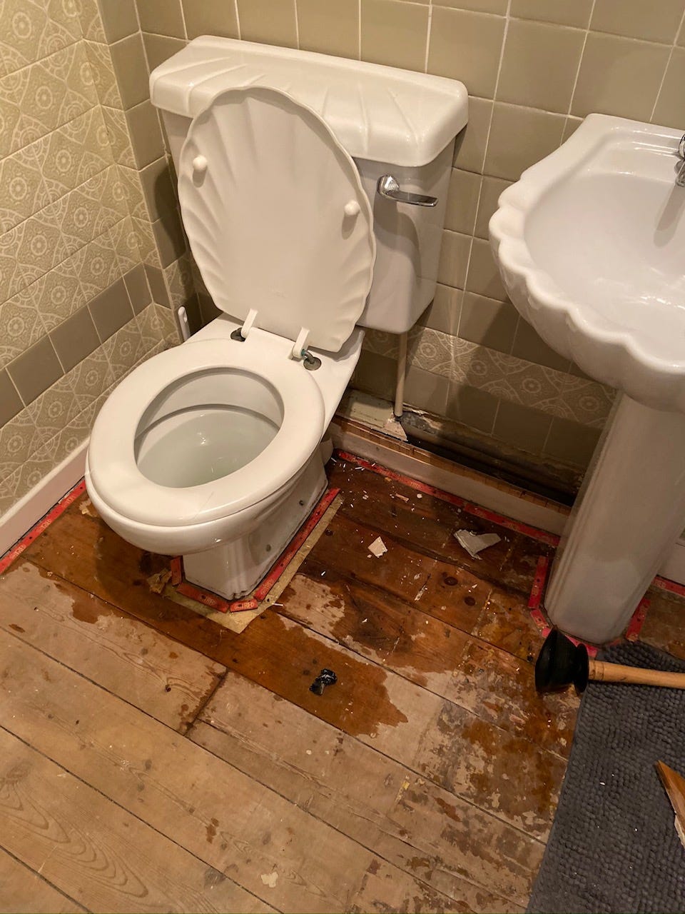 couple transform drab bathroom into stylish space