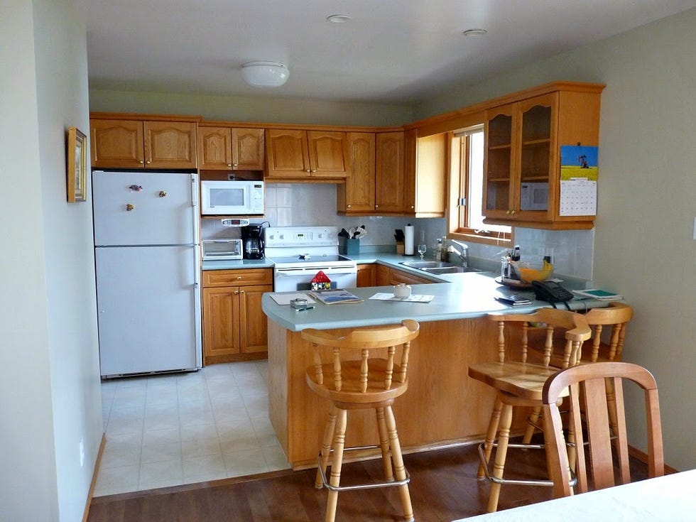 Dans le Lakehouse kitchen before