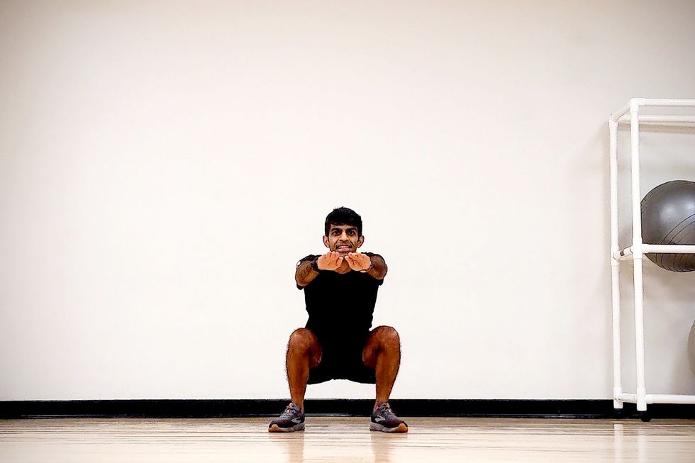 beginner hiit workout squat jump