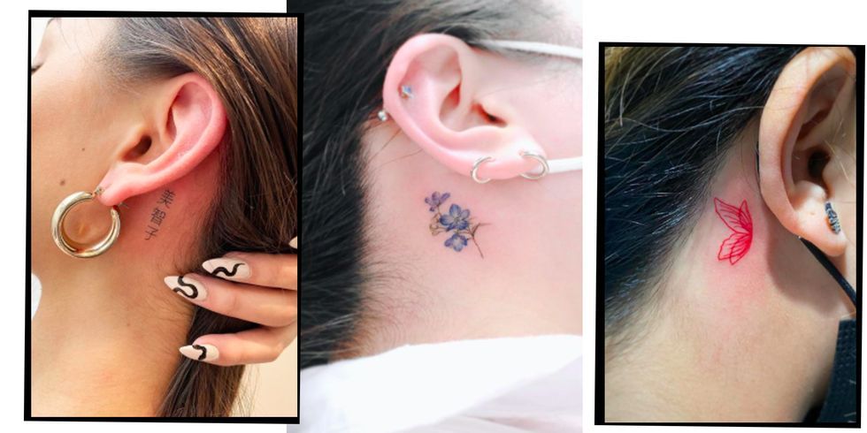 Your guide to behind the ear tattoos  Stories and Ink