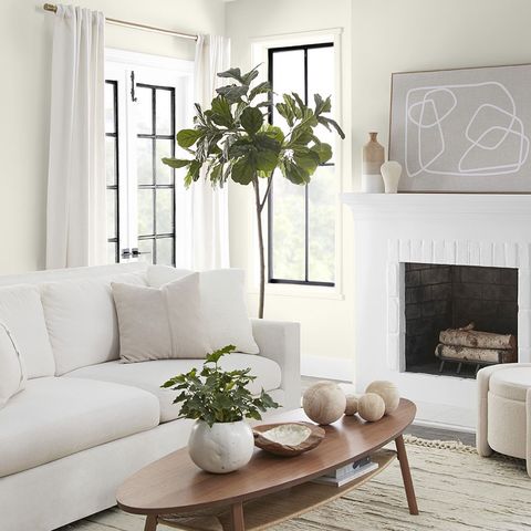 behr 2023 color of the year blank canvas in living room