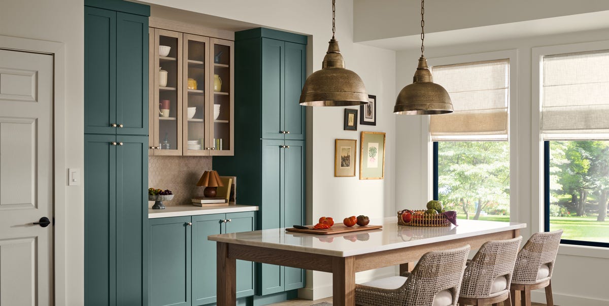 This Jewel-Toned Blue-Green Is About to Take Over Your Kitchen This Jewel-Toned Blue-Green Is About to Take Over Your Kitchen