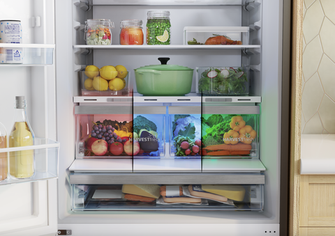 a refrigerator with food