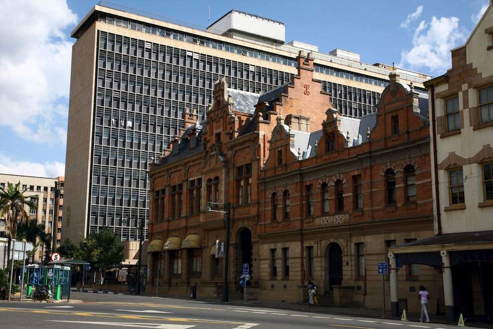 Oude Nederlandsche Bankgebouw op het Kerkplein in Pretoria