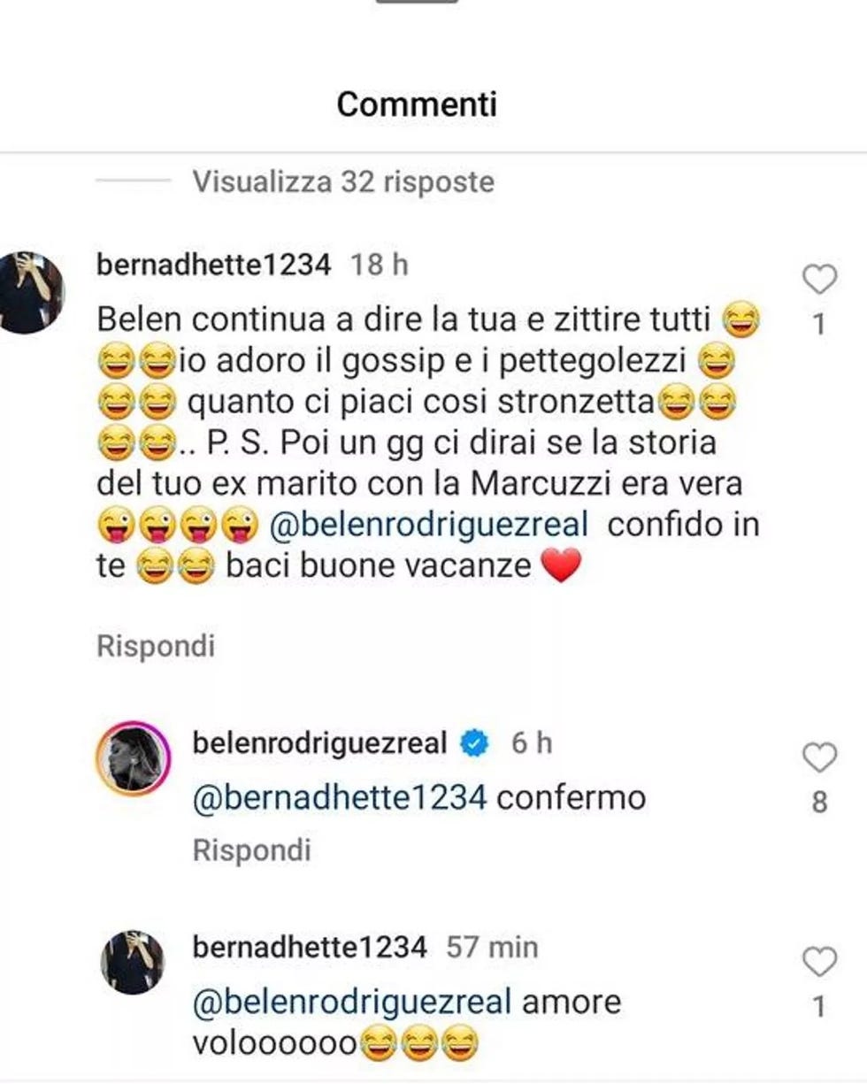 Belén sul tradimento di Stefano De Martino con Alessia Marcuzzi