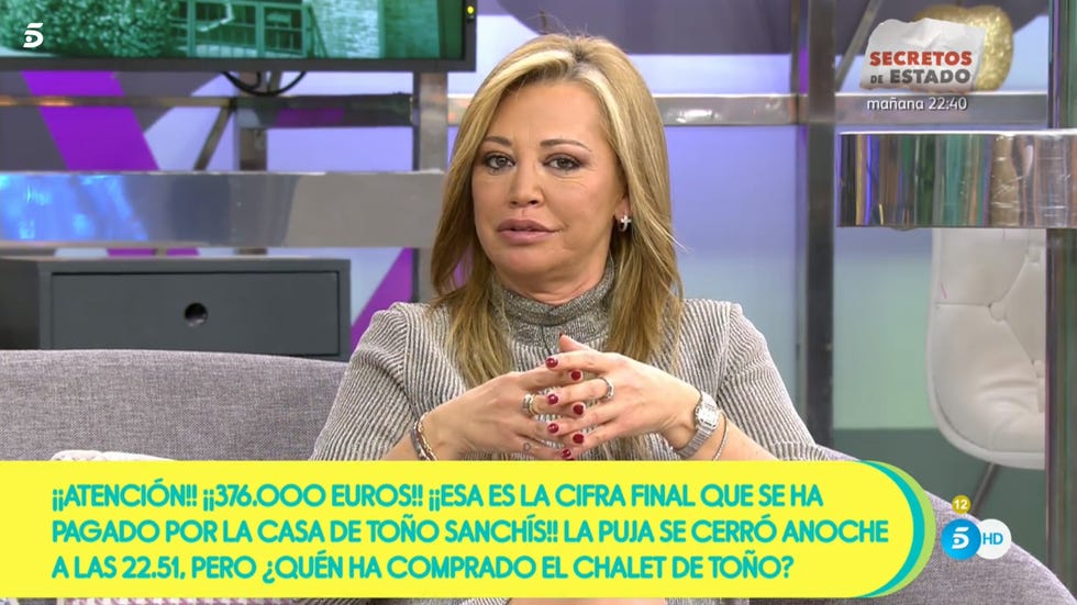 Belén Esteban, Toño Sanchís, Belén Esteban feliz resultado subasta casa Toño Sanchís, Belén Esteban muy contenta resultado subasta casa Toño Sanchís, Belén Esteban feliz subasta Toño Sanchís, Belén Esteban muy contenta subasta casa Toño, Belén Esteban feliz subasta casa Toño, Belén Esteban casa Toño Sanchís, Belén Esteban subasta casa Toño Sanchís, Belén Esteban colaboradora, Belén Esteban casa Toño