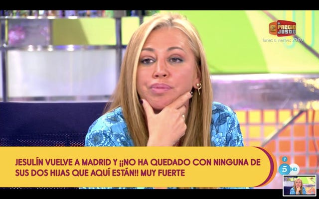 belén esteban afirma que jesulín ha viso a sus hijas