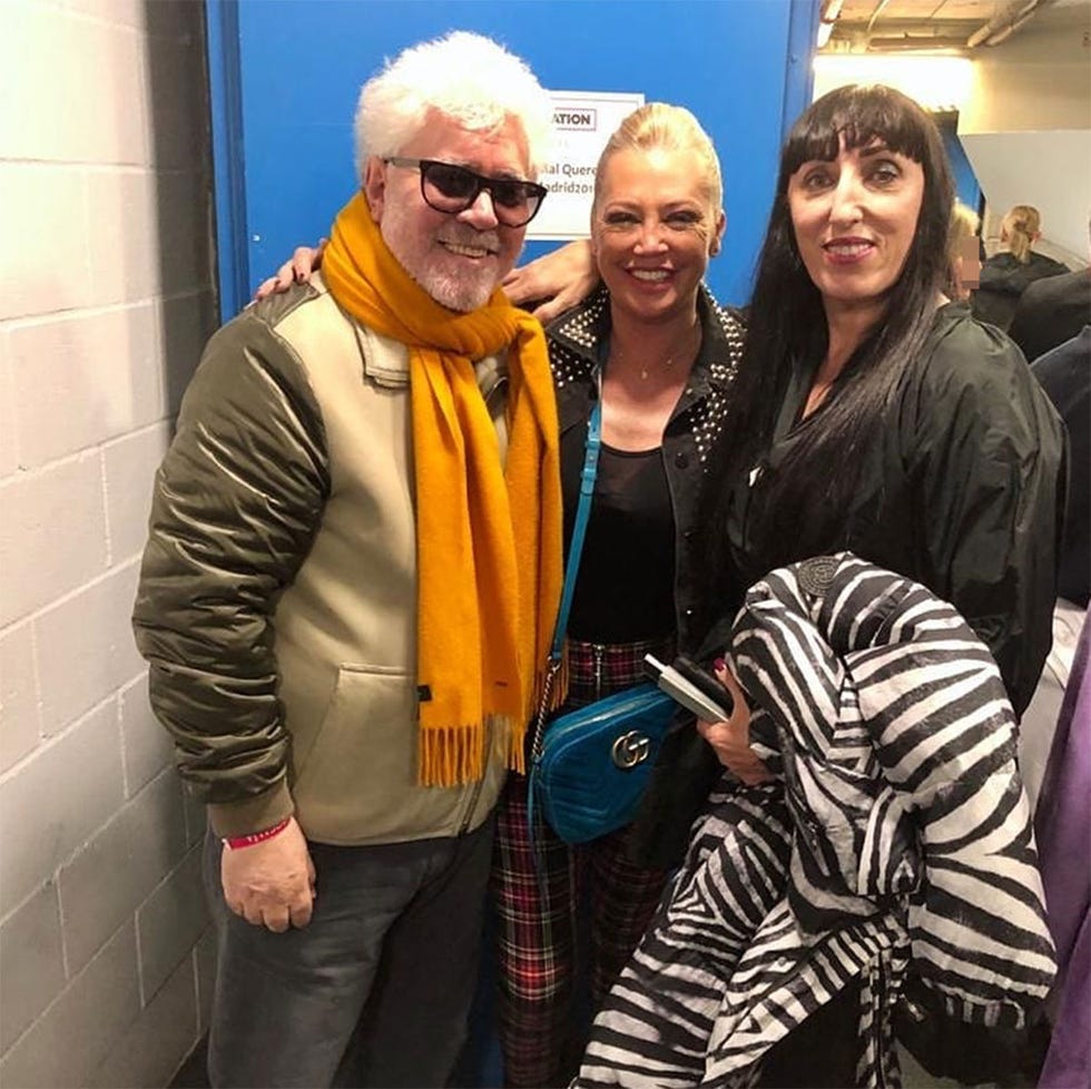 Belén Esteban, Pedro Almodovar y Rossy de Palma en el concierto de Rosalía