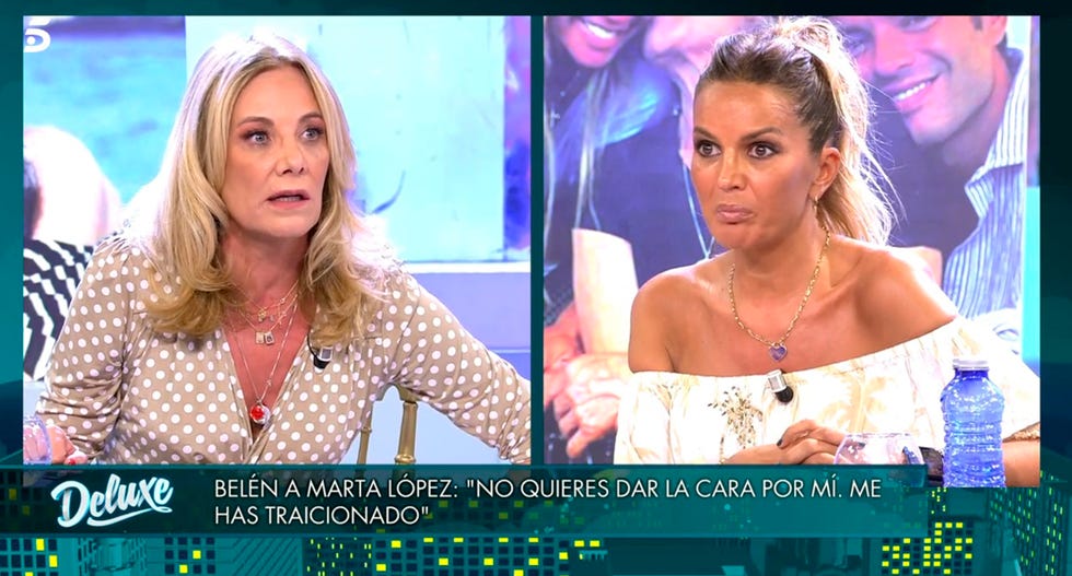 belén rodríguez se siente traicionada por marta lópez