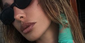 belen rodriguez news foto trucco labbra rossetto nude