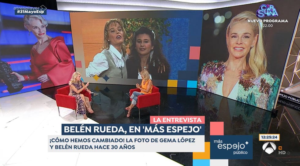 la actriz con susanna griso en el plato de antena 3