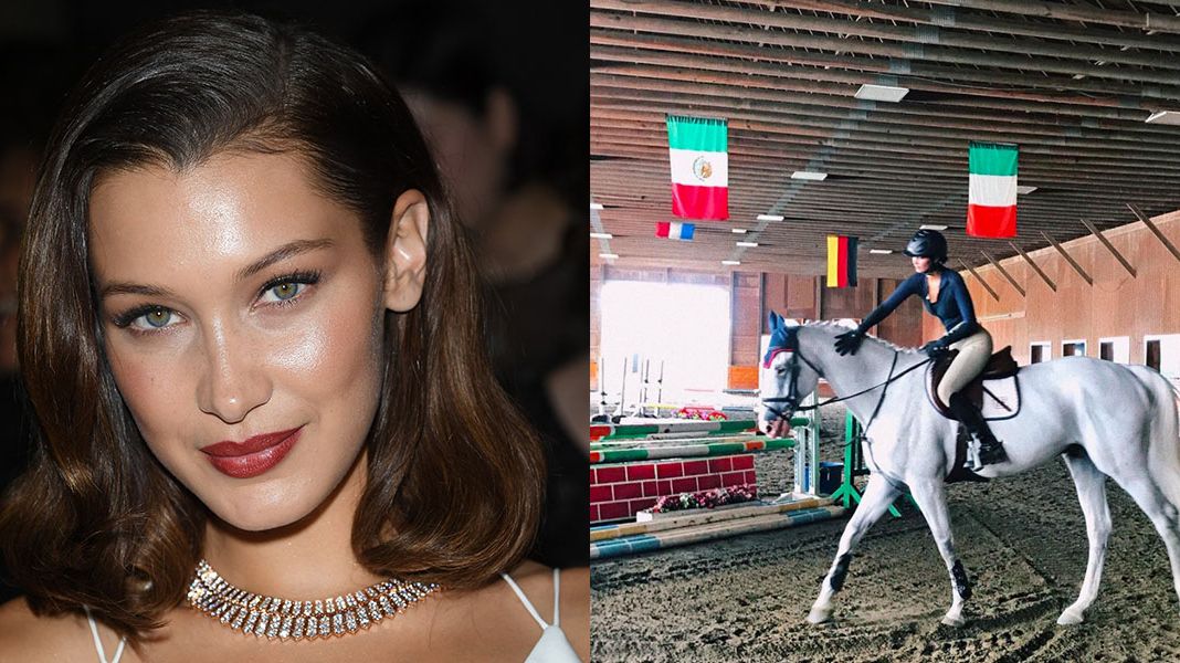 Bella Hadid Invents New Ways of Horseback Riding in Behind-the