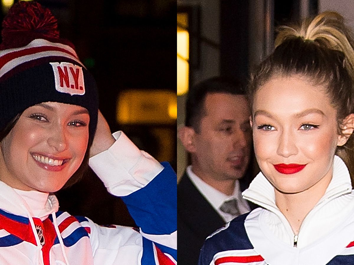 Gigi and Bella Hadid Turned a Rangers Hockey Game Into a Fashion