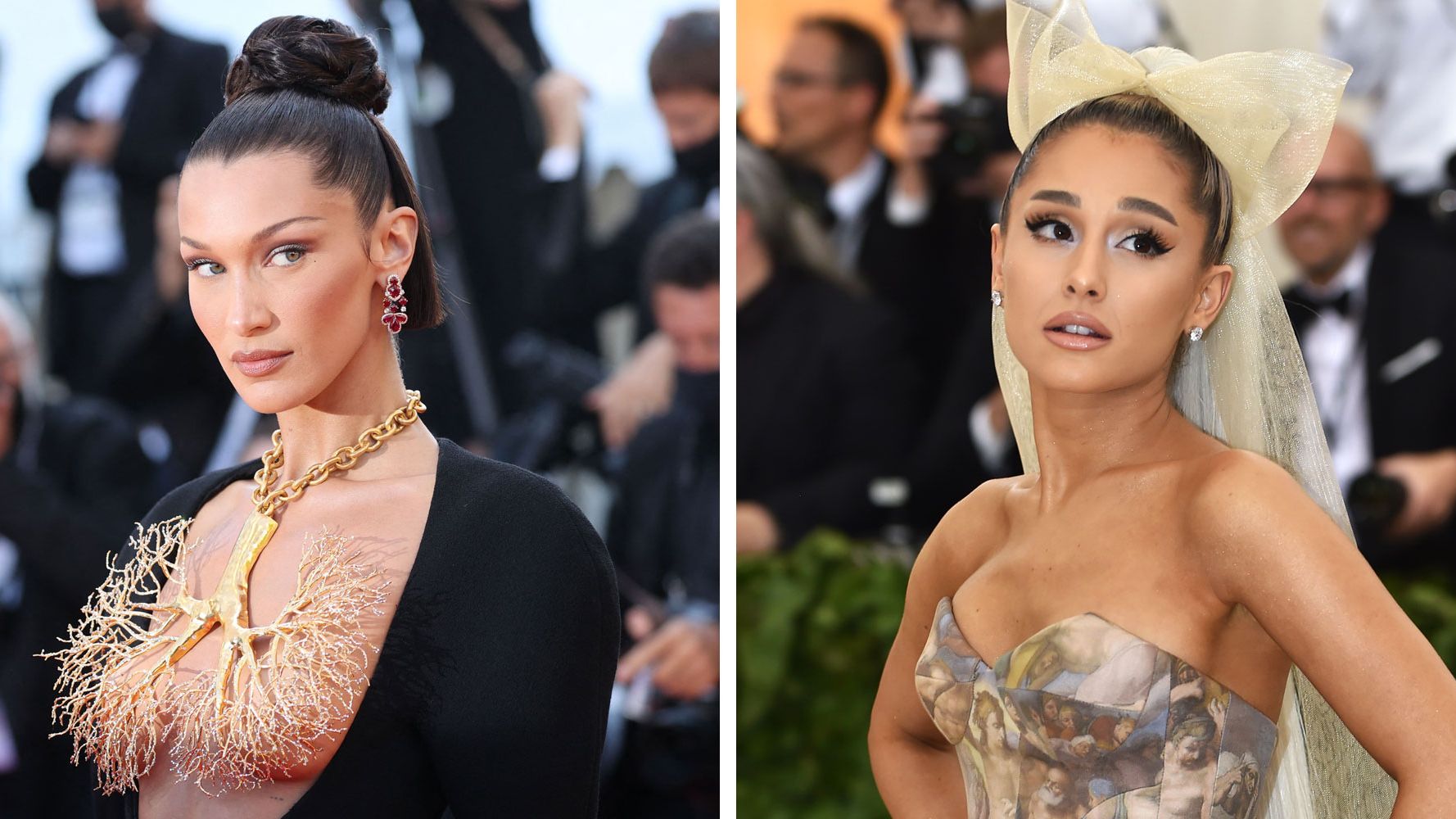 Naked Ariana Grande Porn Captions - Bella Hadid Responds to Ariana Grande's Message on Body Concern Comments