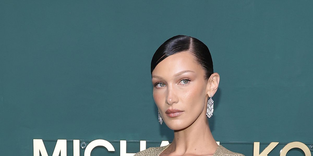 Bella Hadid sports her natural waves with new honey blonde hair