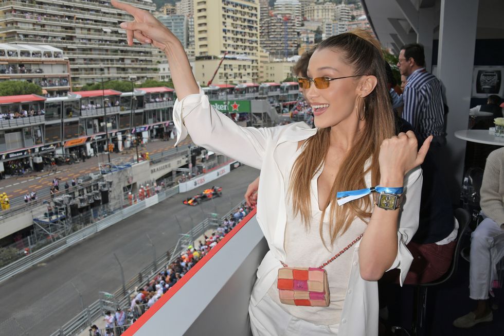 Bella Hadid at the Monaco Grand Prix.