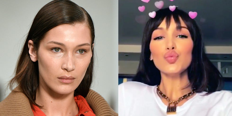 Bella Hadid Fringe Haircut