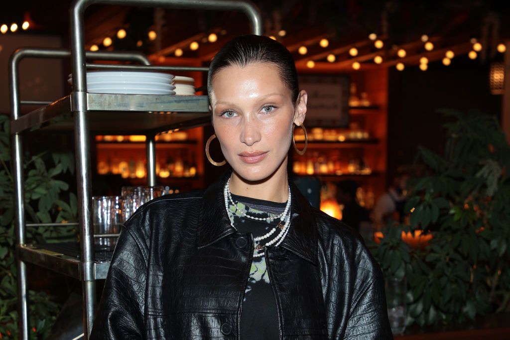 Bella Hadid Rocks the Lowest-Rise Miniskirt Ever Made, With a Visible  Thong—See Pics