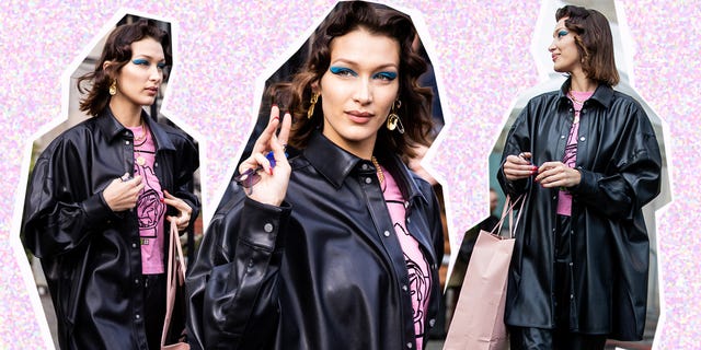 faux leren jas bella hadid fenty rihanna nieuwe collectie