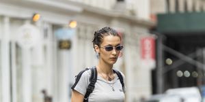 new york, new york april 24 bella hadid is seen in noho on april 24, 2022 in new york city photo by gothamgc images