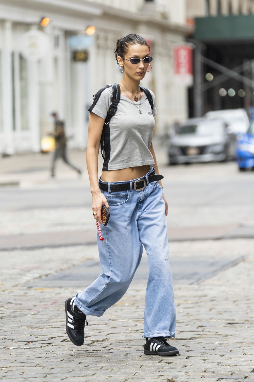 New York, New York, April 24 Bella Hadid spotted in NoHo on April 24, 2022 in New York City, photo by gothamgc images
