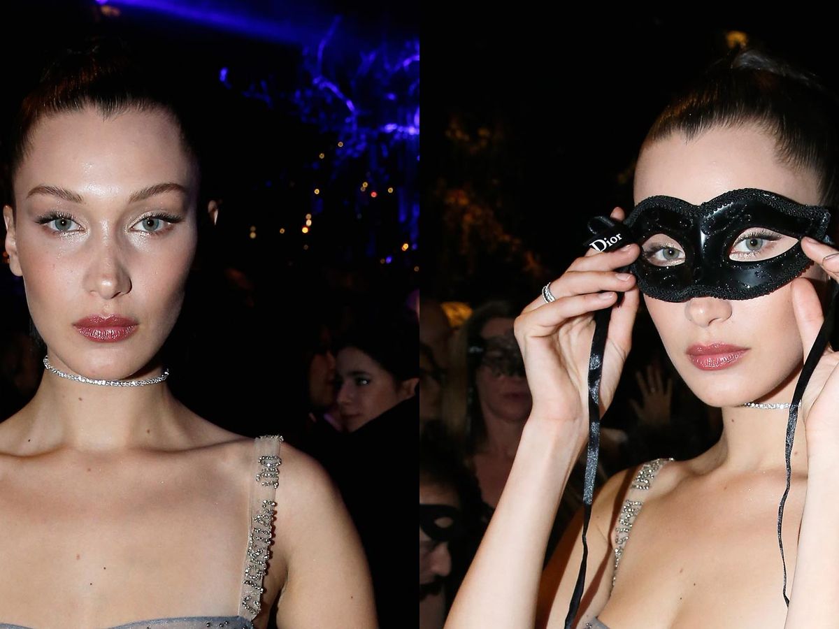 Bella Hadid Frees the Nipple at a Dior Masquerade Ball