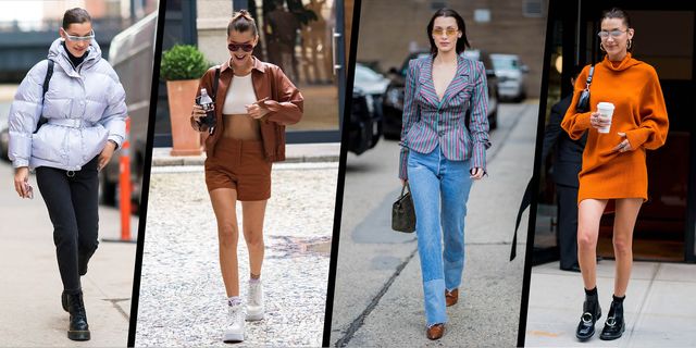 Kendall Jenner and Bella Hadid Street Style in Coats, T-Shirts